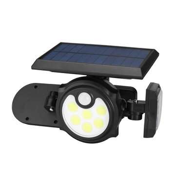 140 COB Solar Wall Light Three-Head Induction Motion Sensor Street Light Garden Courtyard Pathway La