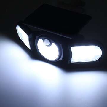 140 COB Solar Wall Light Three-Head Induction Motion Sensor Street Light Garden Courtyard Pathway La