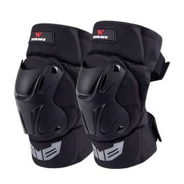 14.2-19.7inch Universal Motorcycle Racing Knee Pads Armor Protective Guard Black