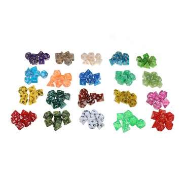 140PCS 20 Color Polyhedral Dices Set For Dungeons & Dragons Dice Desktop RPG Game