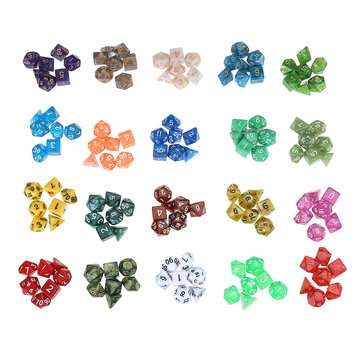 140PCS 20 Color Polyhedral Dices Set For Dungeons & Dragons Dice Desktop RPG Game