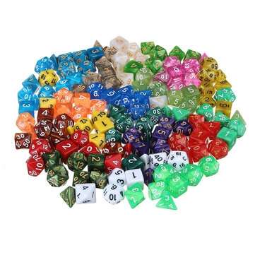 140PCS 20 Color Polyhedral Dices Set For Dungeons & Dragons Dice Desktop RPG Game