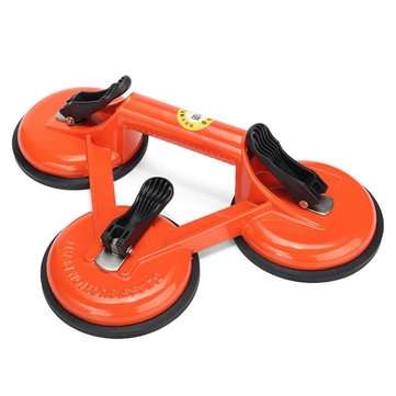 145kg Heavy Duty 3 Suction Cup Triple Pad Sucker Plate Glass Lifter Carrier Tool