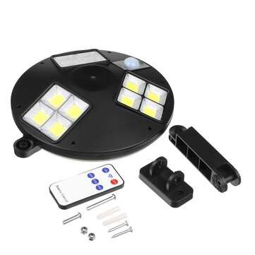 144LED Solar Wall Light Sensor IP65 Remote Control PIR Garden Security Lamp