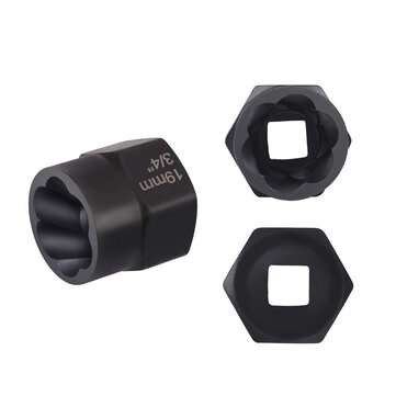 14pcs Impact Damaged Bolt Nut Remover Extractor Socket Tool Set with Socket Nut Adapter Bolt Nut Scr