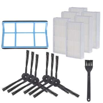 14pcs Replacements for ILIFE V3 V3S V5 V5S Pro Vacuum Cleaner Parts Accessories Side Brushes*6 HEPA