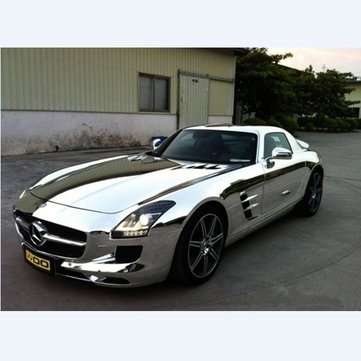 15 x 152cm Auto Sticker Silver Chrome Wrapping Vinyl 5.9"x60"