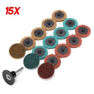 15/30/45Pcs 2 Inch Sanding Discs Set Polishing Pad Non-woven Cloth Abrasive Tools (QUANTITY: 15PCS)