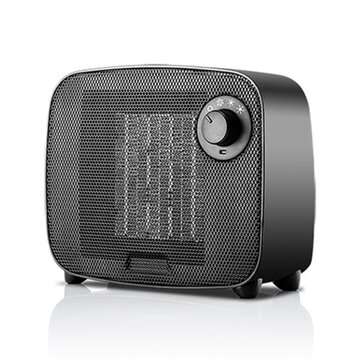 1500W Portable Mini Desktop Air Heater PTC Ceramic Heating Home Electric Warmer Fan  (COLOR.: BLACK)