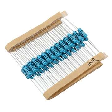 150pcs 1W Metal Film Resistor 1% 100 ohm Resistance