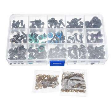 150PCS Colorful Realistic DIY Animal Toys Eyes for Kids Dolls with Washers