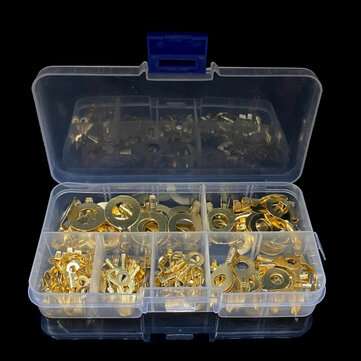 150pcs M3/M4/M5/M6/M8/M10 Ring O-type Wiring Grounding Copper Terminal Set Box