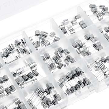 150PCS Fast-blow Glass Tube Fuses Car Glass Tube Fuses Assorted Kit with Box Fuses Household Fuses 0