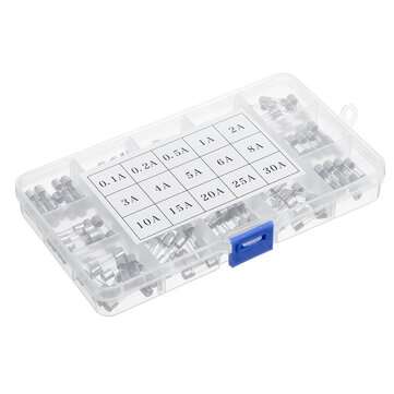 150PCS Fast-blow Glass Tube Fuses Car Glass Tube Fuses Assorted Kit with Box Fuses Household Fuses 0