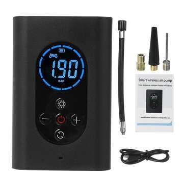 150PSI 4000mAh 80W Portable Digital Air Pump With Power Bank LED Light Function For Car Bicycle Moto