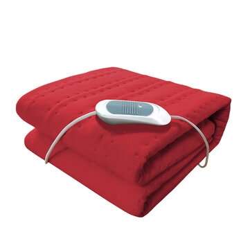 150X75 Electric Heated Throw Over Blankets Fleece Washable Warm ... (SIZE 3: 150*75CM | COLOR.: RED)