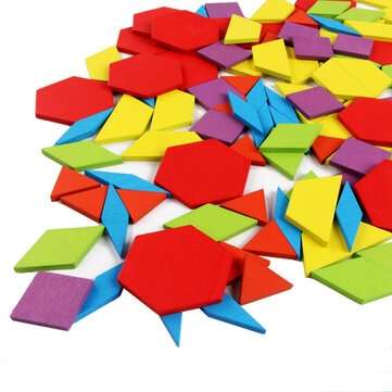 155 Tablets Shape Puzzle Toy Geometric Shapes Jigsaw Puzzle Toys Early Educational Intelligent Kit f