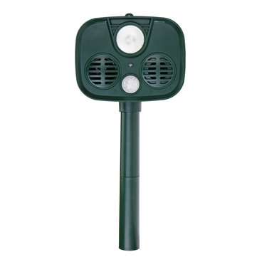 15-75KHZ Animal Repeller Solar Powered Waterproof PIR Sensor USB Solar Alarm Repeller