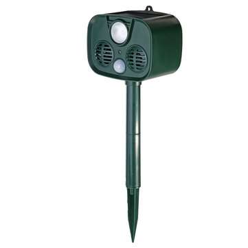 15-75KHZ Animal Repeller Solar Powered Waterproof PIR Sensor USB Solar Alarm Repeller
