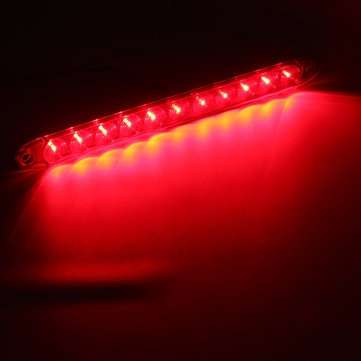 15Inch DC12V Red 4 Wires 11 LED Light Bar Stop Turn Tail 3rd Brake Lights for Truck Trailer