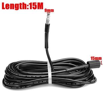 15M High Pressure Washer Hose Black 130Bar Washing Machine Car Wash For VAX
