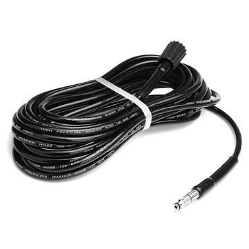 15M High Pressure Washer Hose Black 130Bar Washing Machine Car Wash For VAX