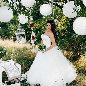 15Packs White Round Paper Lanterns with Assorted Sizes for Wedding Party Decorations