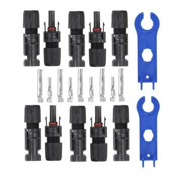 15pairs MC Connector Male Female 30A 1000V With 1pair MC Spanner Solar Panel Branch Series Connect S