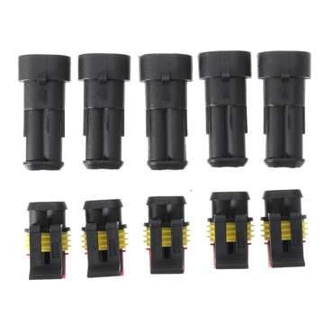 15pcs 2/3/4 Pins Waterproof Electrical Wire Connectors Plug For Car&Motorcycle