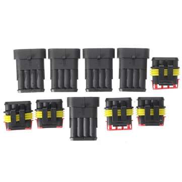 15pcs 2/3/4 Pins Waterproof Electrical Wire Connectors Plug For Car&Motorcycle