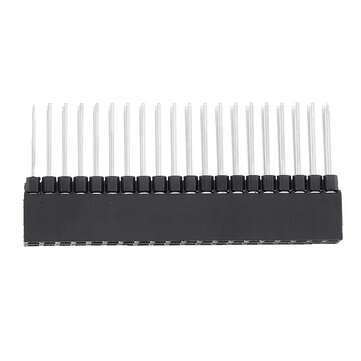 15pcs 2x20 PIN Double Row Straight Female Pin Header 2.54MM Pitch Pin Long 12MM Strip Connector Sock