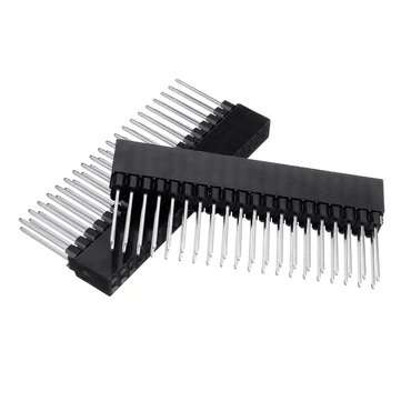 15pcs 2x20 PIN Double Row Straight Female Pin Header 2.54MM Pitch Pin Long 12MM Strip Connector Sock