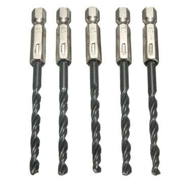 15pcs 3/4/5mm HSS 1/4 Inch Hex Shank Twist Drill Bit