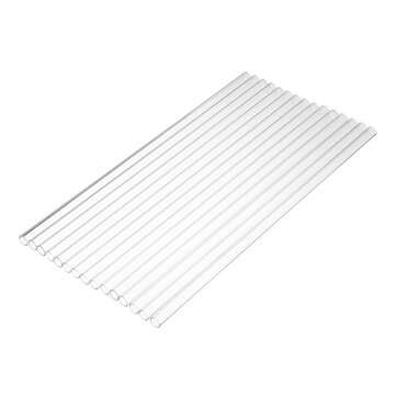 15Pcs 300mm Borosilicate Glass Clear Glass Tubing Tube 10mm OD 1mm Thick Wall Blowing Tubes