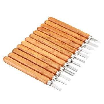 15Pcs Carbon Steel Wood Carving Tools Kit Wood Carving Chisel Set for DIY Woodworking Graver