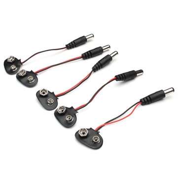 15pcs DC 9V Battery Button Power Cable Tieline For