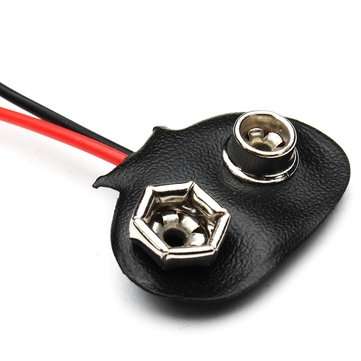 15pcs DC 9V Battery Button Power Cable Tieline For