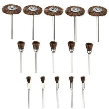 15pcs Nylon Bristle Brushes Set Deburring Cleaning Polishing Tool For Electric Grinder