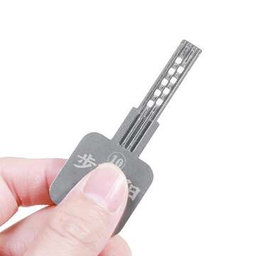 15PCS Stainless Steel Soft Hard to Pry Open the Key Key lock Pi Various Key Embryos, Multi-slot Keys