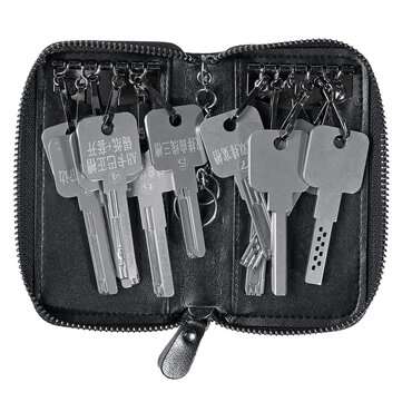15PCS Stainless Steel Soft Hard to Pry Open the Key Key lock Pi Various Key Embryos, Multi-slot Keys