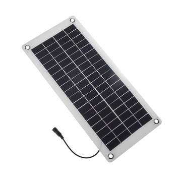 15w 12V/5V Output Semi-Soft Polycrystalline Solar Panel with Wires