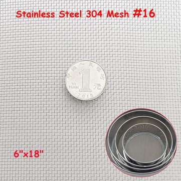 15x45cm Woven Wire 304 Stainless Steel Filtration Grill Sheet Filter 16 Mesh