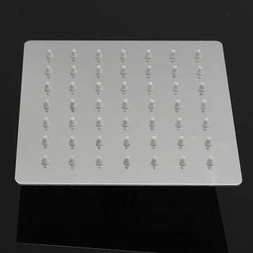 15x15cm 6 Inch Square Water-saving Pressurized Top Spray Rain Rainfall Shower Head 201 Stainless Ste