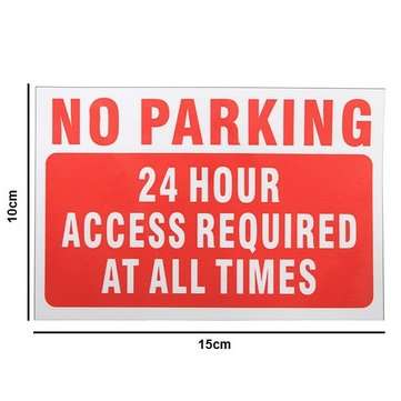 15x10cm Waterproof Vinyl Decal Sticker NO Parking Warning Sign Pattern Words