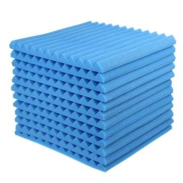 16 Pcs Soundproofing Wedges Acoustic Panels Tiles Insulation Closed Cell Foams (COLOR.: DARKBLUE)