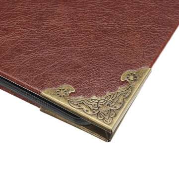 16`` PU Leather Scrapbook Photo Album Memory Books DIY Craft Ring Photo Frame with 3 Stickers Annive
