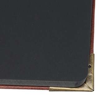 16`` PU Leather Scrapbook Photo Album Memory Books DIY Craft Ring Photo Frame with 3 Stickers Annive