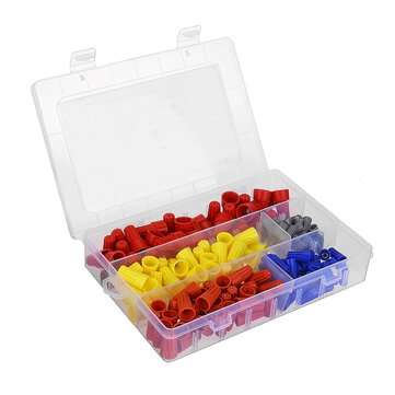 160PCS Electrical Wire Connectors Screw Terminals Cap Connection Assortment Caps Set