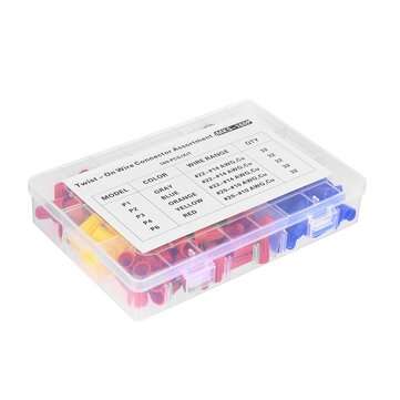 160PCS Electrical Wire Connectors Screw Terminals Cap Connection Assortment Caps Set