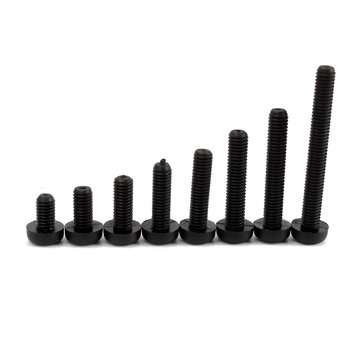 160Pcs Metric M3 Black Nylon Phillips Pan Head Screw Nut Assortment Set